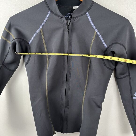 PrAna Women long Sleeve Wet Jacket Suit Black Shortie Neoprene Sz Medium ZIP Up - Picture 4 of 12